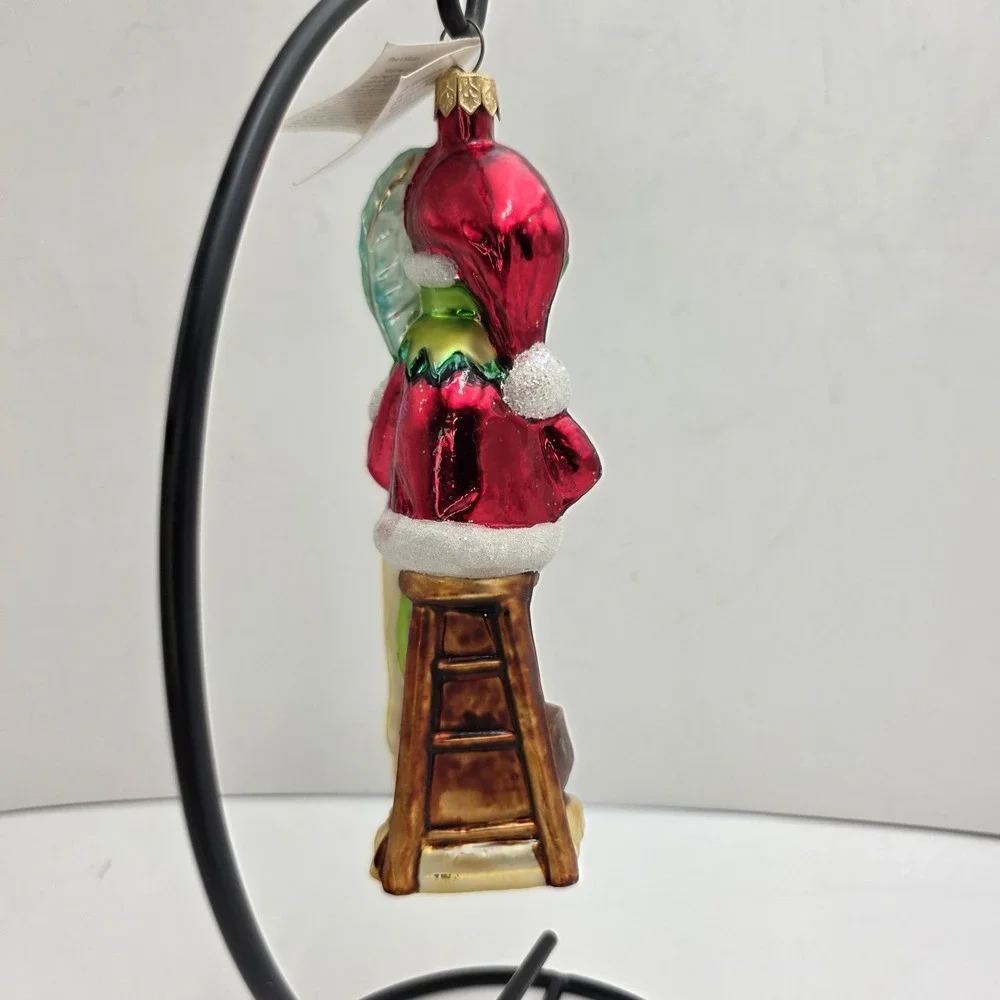 Christopher Radko Kermit Muppets Checking It Twice 1997 Glass Christmas Ornament